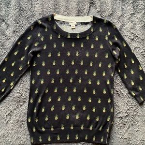 J. Crew pineapple print topping sweater